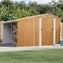 Cobertizo jardín acero galvanizado marrón claro 277x279x179 cm de vidaXL, Cobertizos - Ref: Foro24-3188299, Precio: 430,22 €,...