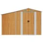 Cobertizo jardín acero galvanizado marrón claro 277x279x179 cm de vidaXL, Cobertizos - Ref: Foro24-3188299, Precio: 430,22 €,...