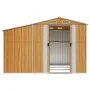 Cobertizo jardín acero galvanizado marrón claro 277x279x179 cm de vidaXL, Cobertizos - Ref: Foro24-3188299, Precio: 430,22 €,...