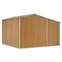 Cobertizo jardín acero galvanizado marrón claro 277x279x179 cm de vidaXL, Cobertizos - Ref: Foro24-3188299, Precio: 430,22 €,...