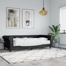 Schlafsofa mit schwarzer Kunstledermatratze 90x200 cm von vidaXL, Betten und Lattenroste - Ref: Foro24-3197719, Preis: 343,69...