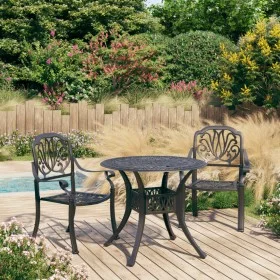 Bistro table and chairs 3 pieces black cast aluminum by vidaXL, Garden sets - Ref: Foro24-3070575, Price: 592,25 €, Discount: %