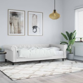 Schlafsofa mit weißer Kunstledermatratze 90x200 cm von vidaXL, Betten und Lattenroste - Ref: Foro24-3197720, Preis: 369,79 €,...