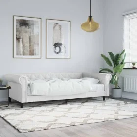 Sofa bed with white synthetic leather mattress 90x200 cm by vidaXL, Beds and slatted bases - Ref: Foro24-3197720, Price: 360,...