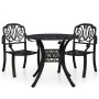 Bistro table and chairs 3 pieces black cast aluminum by vidaXL, Garden sets - Ref: Foro24-3070575, Price: 592,25 €, Discount: %