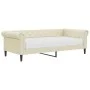 Sofa bed with cream synthetic leather mattress 90x200 cm by vidaXL, Beds and slatted bases - Ref: Foro24-3197721, Price: 356,...