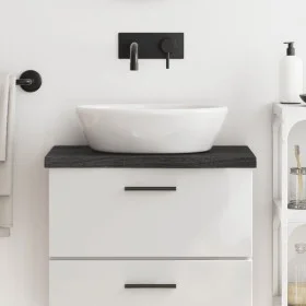 Dark brown treated wood bathroom countertop 60x40x(2-4) cm by vidaXL, Countertops - Ref: Foro24-3156201, Price: 58,30 €, Disc...
