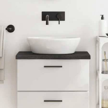 Encimera de baño madera tratada marrón oscuro 60x40x(2-4) cm de vidaXL, Encimeras - Ref: Foro24-3156201, Precio: 58,61 €, Des...
