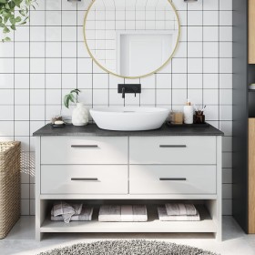 Encimera baño madera maciza tratada marrón oscuro 100x30x2 cm de vidaXL, Encimeras - Ref: Foro24-3156221, Precio: 48,94 €, De...