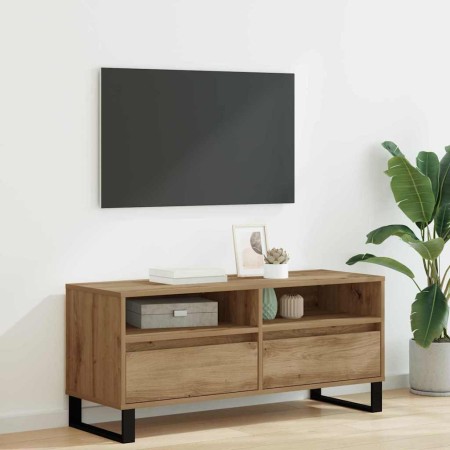 Gabinete de TV con cajón Roble artesanal 100 x 34,5 x 44,5 cm en Muebles TV | Comprar online en Foro24