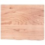 Light brown treated solid wood bathroom countertop 60x50x(2-6) cm by vidaXL, Countertops - Ref: Foro24-3156109, Price: 94,66 ...