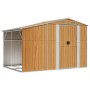 Light brown galvanized steel garden shed 277x192.5x179cm by vidaXL, Sheds - Ref: Foro24-3188298, Price: 369,51 €, Discount: %