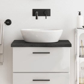 Dark brown treated solid wood bathroom countertop 60x50x(2-4)cm by vidaXL, Countertops - Ref: Foro24-3156204, Price: 56,89 €,...
