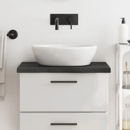 Encimera baño madera maciza tratada marrón oscuro 60x50x(2-4)cm de vidaXL, Encimeras - Ref: Foro24-3156204, Precio: 56,06 €, ...