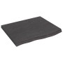 Dark brown treated solid wood bathroom countertop 60x50x(2-4)cm by vidaXL, Countertops - Ref: Foro24-3156204, Price: 56,89 €,...