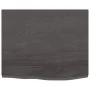 Encimera baño madera maciza tratada marrón oscuro 60x50x(2-4)cm de vidaXL, Encimeras - Ref: Foro24-3156204, Precio: 56,06 €, ...