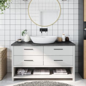 Dark brown treated wood bathroom countertop 100x40x(2-4) cm by vidaXL, Countertops - Ref: Foro24-3156225, Price: 62,41 €, Dis...
