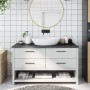 Encimera de baño madera tratada marrón oscuro 100x40x(2-4) cm de vidaXL, Encimeras - Ref: Foro24-3156225, Precio: 62,41 €, De...