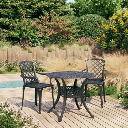 Bistro table and chairs 3 pieces black cast aluminum by vidaXL, Garden sets - Ref: Foro24-3070584, Price: 505,37 €, Discount: %