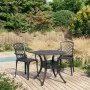 Bistro table and chairs 3 pieces black cast aluminum by vidaXL, Garden sets - Ref: Foro24-3070584, Price: 456,13 €, Discount: %