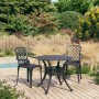 Bistrotisch und Stühle 3-teilig aus schwarzem Aluminiumguss von vidaXL, Gartensets - Ref: Foro24-3070584, Preis: 516,63 €, Ra...