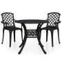 Bistro table and chairs 3 pieces black cast aluminum by vidaXL, Garden sets - Ref: Foro24-3070584, Price: 505,37 €, Discount: %
