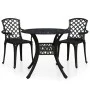 Bistro table and chairs 3 pieces black cast aluminum by vidaXL, Garden sets - Ref: Foro24-3070584, Price: 456,13 €, Discount: %