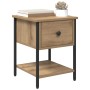 Mesa de Noche con cajón 2 pcs Roble artisan 34 x 35,5 x 45 cm