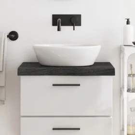 Encimera de baño madera tratada marrón oscuro 60x60x(2-6) cm de vidaXL, Encimeras - Ref: Foro24-3156208, Precio: 67,08 €, Des...