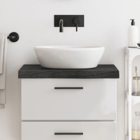 Encimera de baño madera tratada marrón oscuro 60x60x(2-6) cm de vidaXL, Encimeras - Ref: Foro24-3156208, Precio: 67,93 €