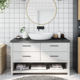 Encimera de baño madera tratada marrón oscuro 100x30x(2-6) cm de vidaXL, Encimeras - Ref: Foro24-3156223, Precio: 61,56 €, De...