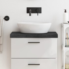 Dark brown treated wood bathroom countertop 60x40x(2-6) cm by vidaXL, Countertops - Ref: Foro24-3156202, Price: 67,09 €, Disc...