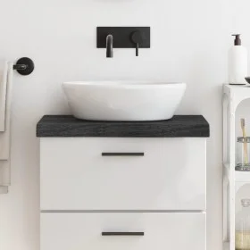 Dark brown treated wood bathroom countertop 60x40x(2-6) cm by vidaXL, Countertops - Ref: Foro24-3156202, Price: 65,96 €, Disc...