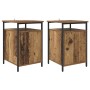 Armario de Noche 2 pcs Madera vieja 40 x 42 x 60cm