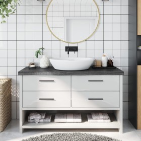 Encimera de baño madera tratada marrón oscuro 100x40x(2-6) cm de vidaXL, Encimeras - Ref: Foro24-3156226, Precio: 76,16 €, De...
