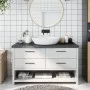 Encimera de baño madera tratada marrón oscuro 100x40x(2-6) cm de vidaXL, Encimeras - Ref: Foro24-3156226, Precio: 75,19 €, De...