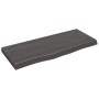 Dark brown treated wood bathroom countertop 100x40x(2-6) cm by vidaXL, Countertops - Ref: Foro24-3156226, Price: 76,16 €, Dis...