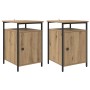Armario de Noche 2 pcs Roble artesanal 40 x 42 x 60cm