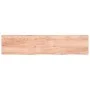 Badezimmerarbeitsplatte aus hellbraun behandeltem Massivholz, 220 x 50 x (2-4) cm von vidaXL, Arbeitsplatten - Ref: Foro24-31...