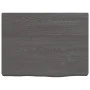 Badezimmerarbeitsplatte aus dunkelbraun behandeltem Massivholz, 40 x 30 x (2-4) cm von vidaXL, Arbeitsplatten - Ref: Foro24-3...