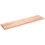 Badezimmerarbeitsplatte aus hellbraun behandeltem Massivholz, 220 x 50 x (2–6) cm von vidaXL, Arbeitsplatten - Ref: Foro24-31...