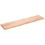 Encimera baño madera maciza tratada marrón claro 220x50x(2-6)cm de vidaXL, Encimeras - Ref: Foro24-3156182, Precio: 169,11 €,...