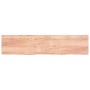 Badezimmerarbeitsplatte aus hellbraun behandeltem Massivholz, 220 x 50 x (2–6) cm von vidaXL, Arbeitsplatten - Ref: Foro24-31...