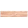 Encimera baño madera maciza tratada marrón claro 220x50x(2-6)cm de vidaXL, Encimeras - Ref: Foro24-3156182, Precio: 169,11 €,...