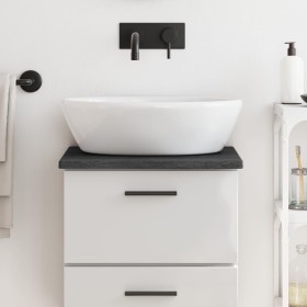 Dark brown treated solid wood bathroom countertop 40x40x2 cm by vidaXL, Countertops - Ref: Foro24-3156188, Price: 31,74 €, Di...