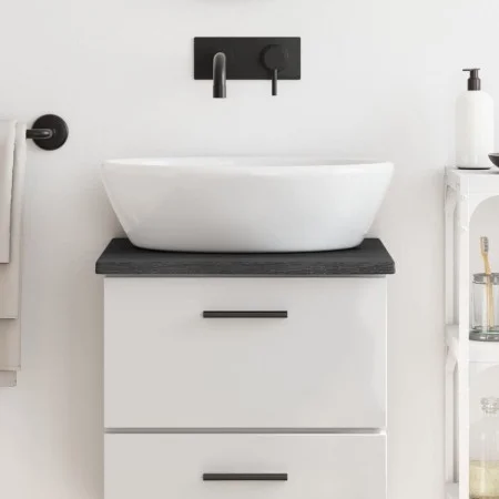 Badezimmerarbeitsplatte aus dunkelbraun behandeltem Massivholz, 40 x 40 x 2 cm von vidaXL, Arbeitsplatten - Ref: Foro24-31561...
