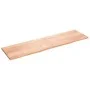 Light brown treated solid wood bathroom countertop 220x60x(2-4)cm by vidaXL, Countertops - Ref: Foro24-3156183, Price: 168,46...