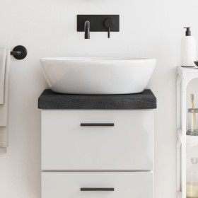 Dark brown treated wood bathroom countertop 40x40x(2-6) cm by vidaXL, Countertops - Ref: Foro24-3156190, Price: 36,72 €, Disc...