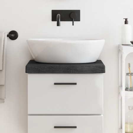 Dark brown treated wood bathroom countertop 40x40x(2-6) cm by vidaXL, Countertops - Ref: Foro24-3156190, Price: 36,72 €, Disc...