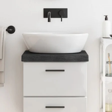 Encimera de baño madera tratada marrón oscuro 40x40x(2-6) cm de vidaXL, Encimeras - Ref: Foro24-3156190, Precio: 36,25 €, Des...